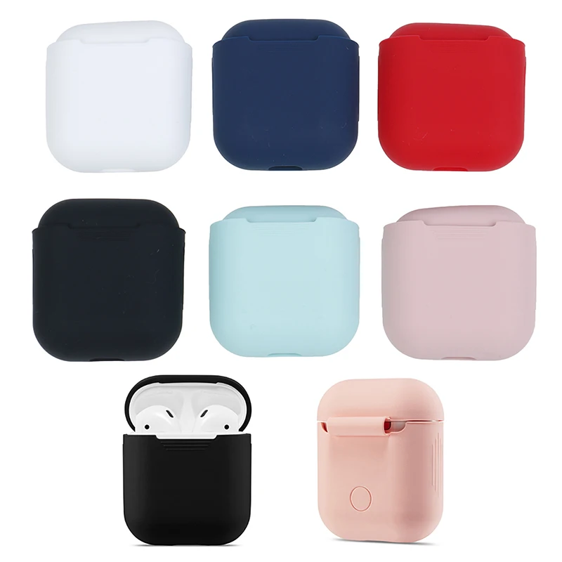 1 шт. защитный силиконовый чехол AirPods для наушников, чехол для наушников, маленькая коробка для хранения