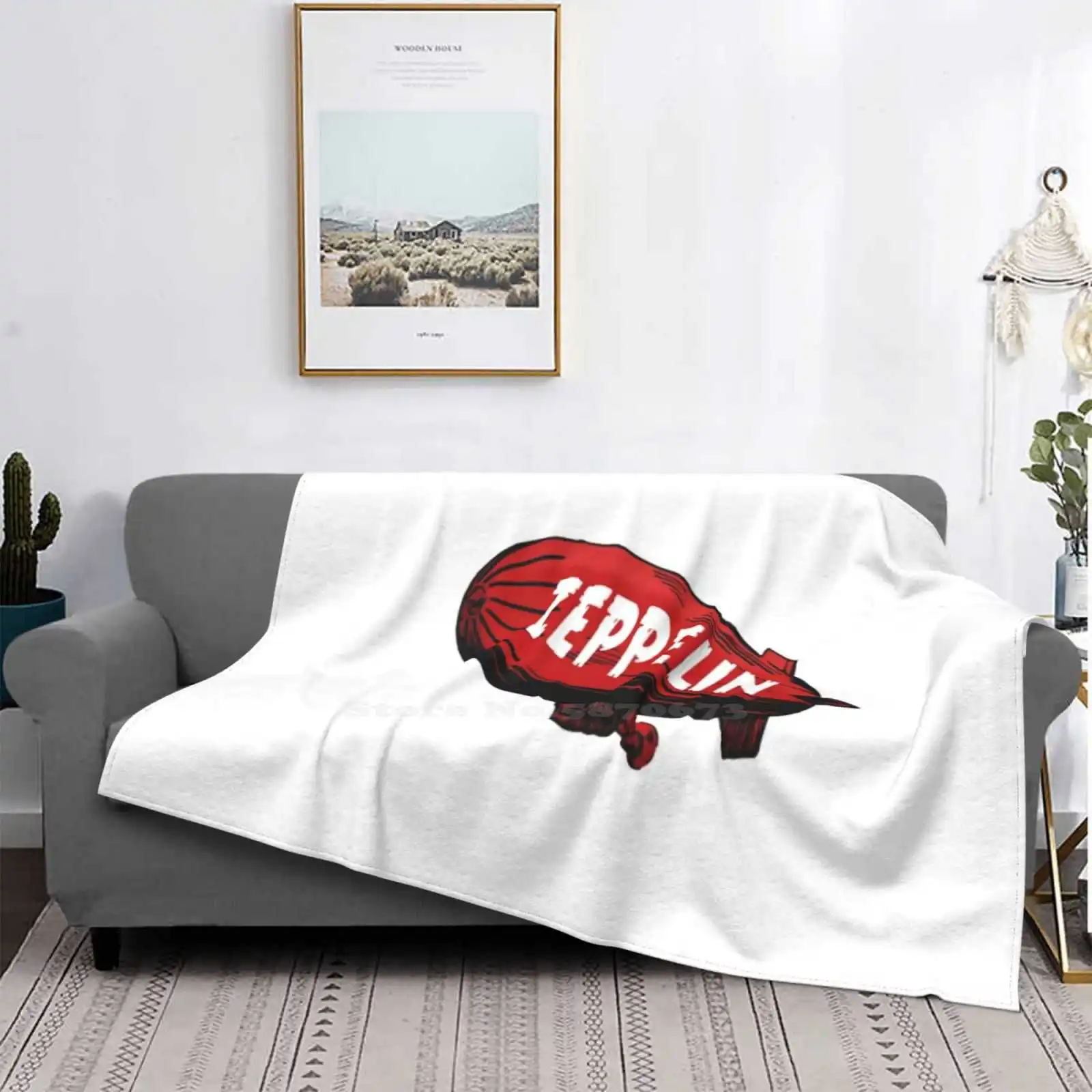 

Zeppelin Red Zeppelin, manta suave y cálida para sofá/cama/viaje, regalos de amor