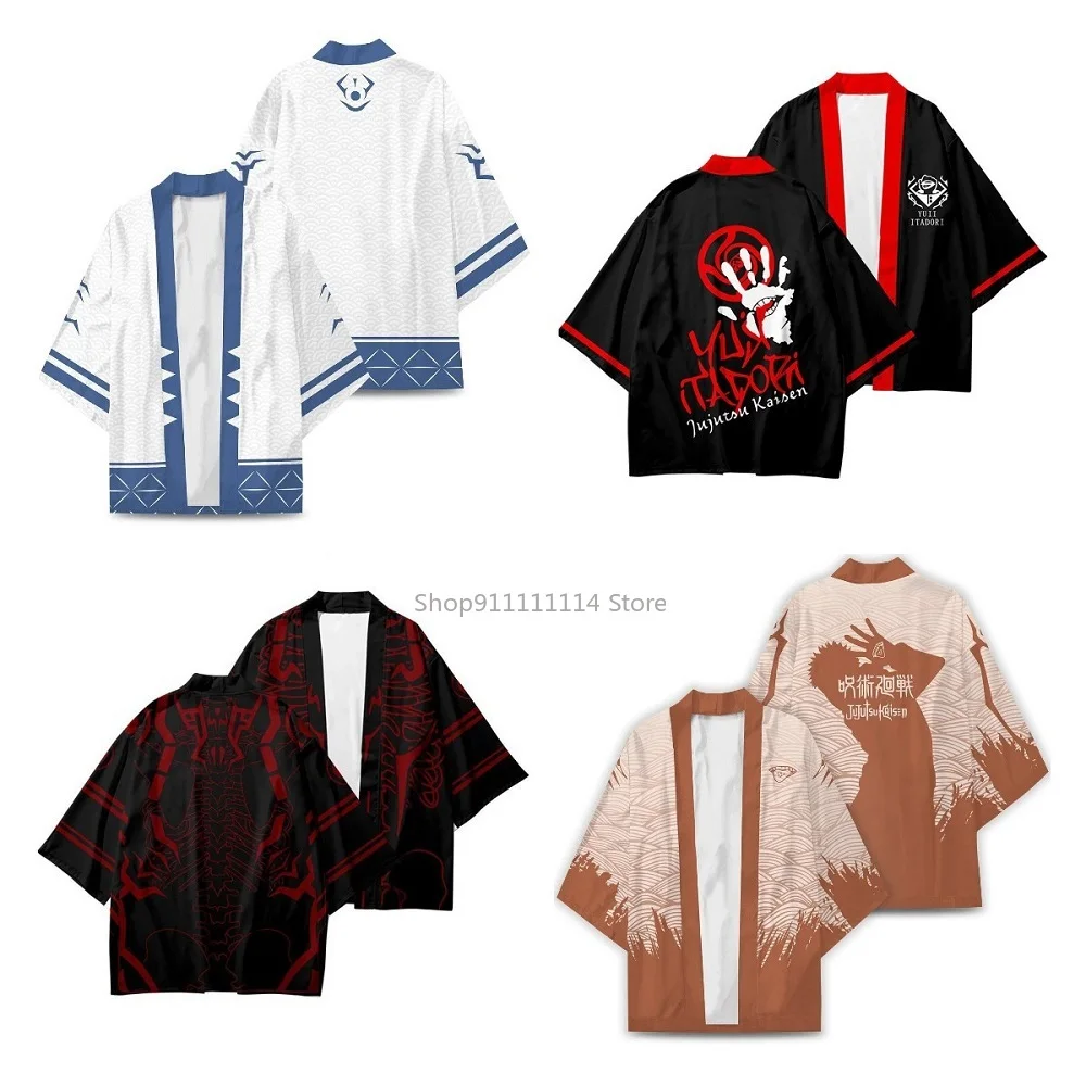 

Костюмы для косплея аниме ююютсу кайсен, кимоно Itadori Yuji Yukata, плащ унисекс, хаори, кардиган, пальто, халат, топы, подарок на Хэллоуин