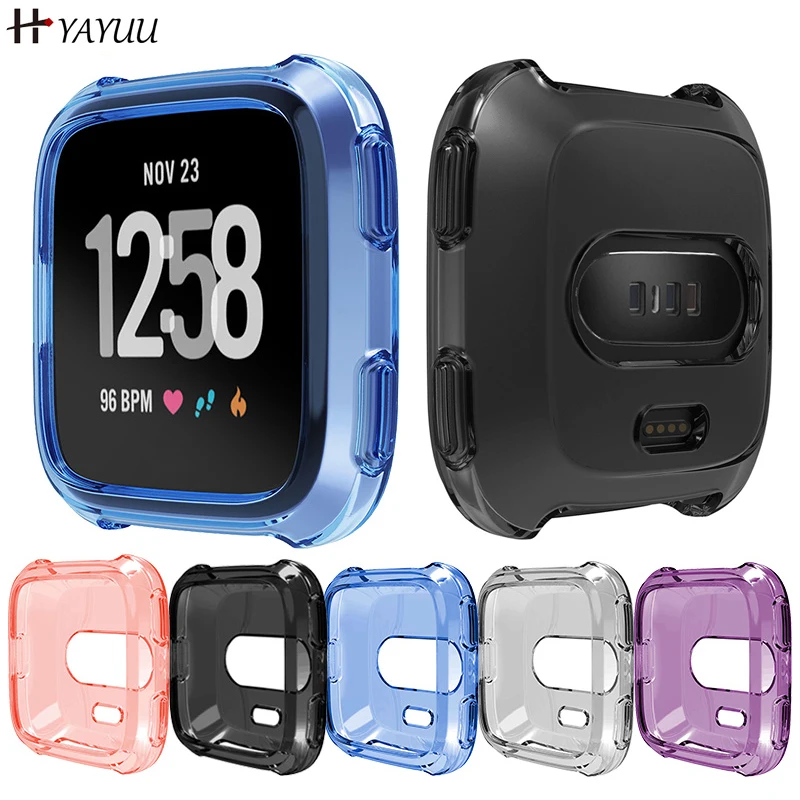 Yayuu ТПУ чехол для Fitbit Versa прозрачный мягкий защитный 2 с защитой от