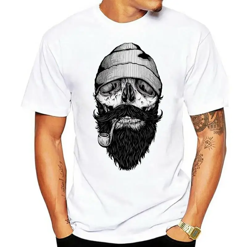 

Крутая Ретро футболка с изображением черепа бороды моряка пирата 555