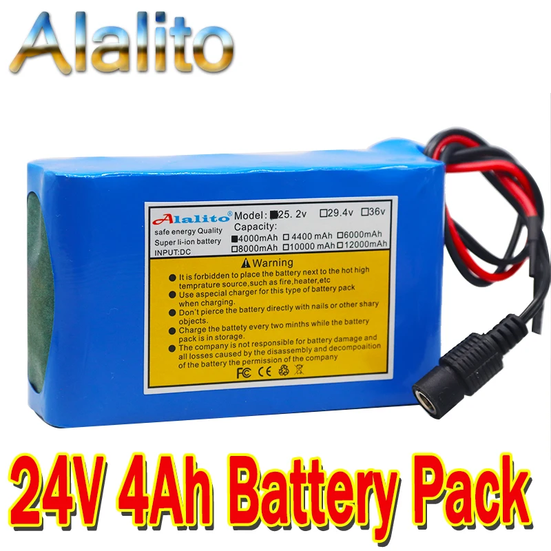 Высокая емкость 6s2p 24V 4Ah 18650 литий-ионный аккумулятор 25 2 v 4000mAh Электрический