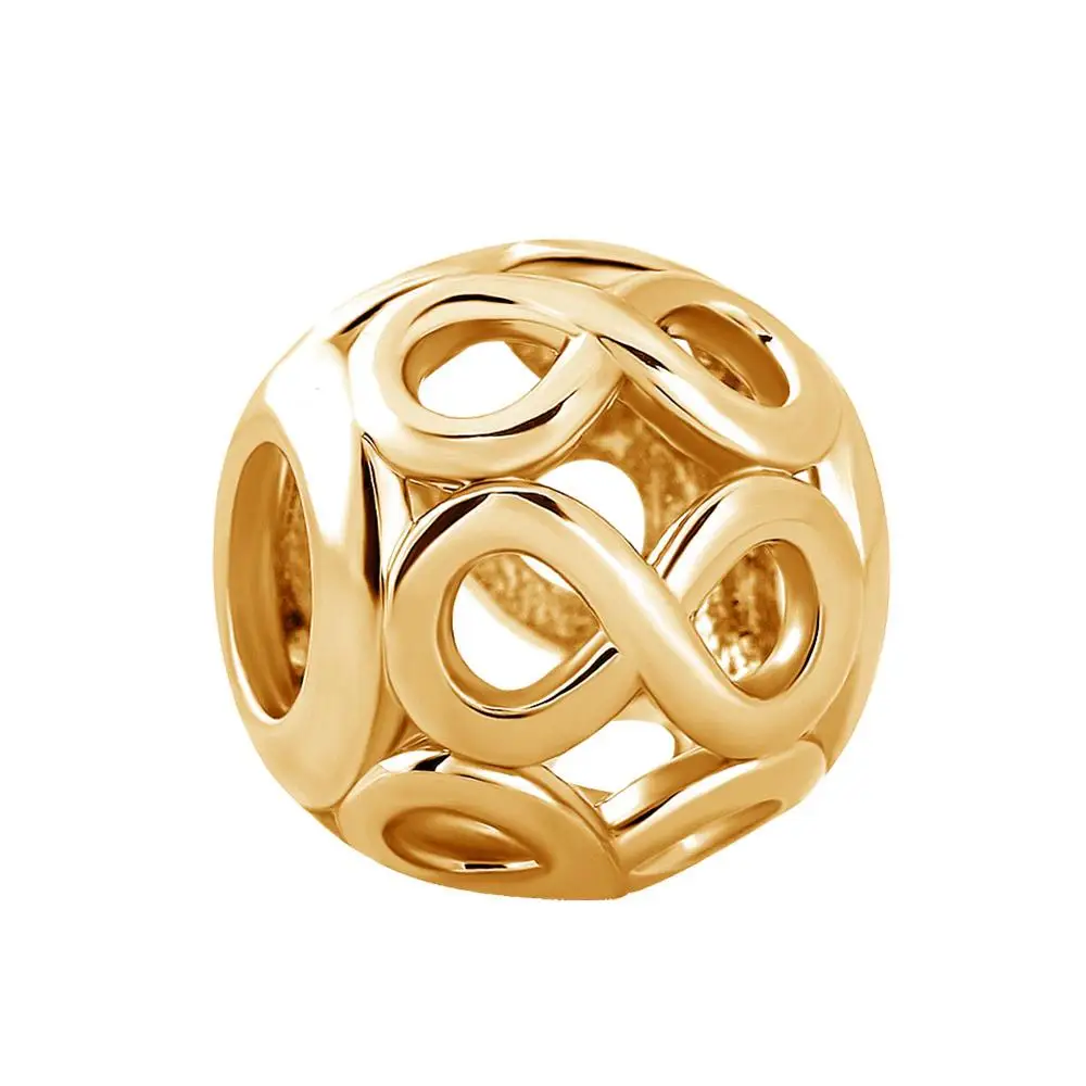 Новинка подвеска в виде сердца с золотыми бусинами бесконечное сияние подходят к