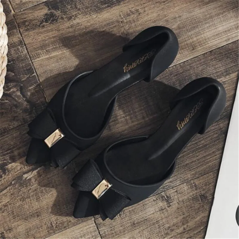 

Dropshipping new pointed high heels fashion women's sandals bow casual shoes flowers women sandals summer jelly shoes sandalias