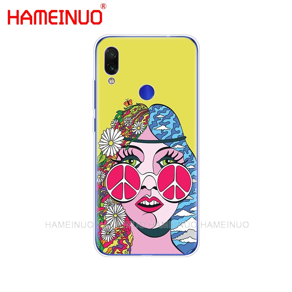 Силиконовый чехол для xiaomi mi 9 SE 9t PRO CC9 A3 Lite redmi NOET 7 7S 7A go k20 y3 Hippie Psychedelic Art Peace |