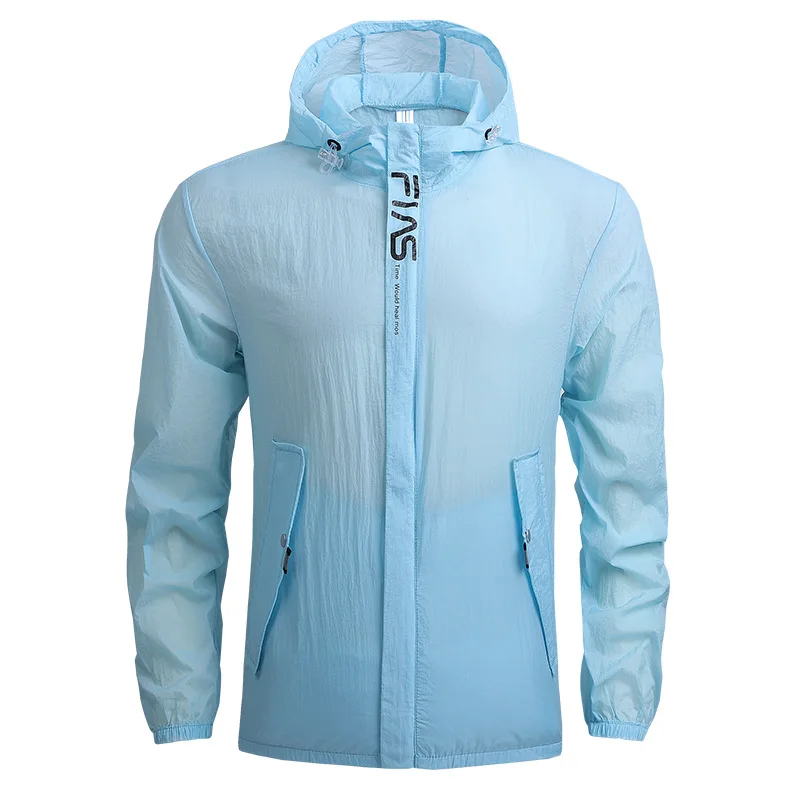

New Men Thin Coat Sun Protection Casual Loose Fashion Jacket Outdoor Travel Breathable UV Pprotection Coats Zip Cardigan Jackets