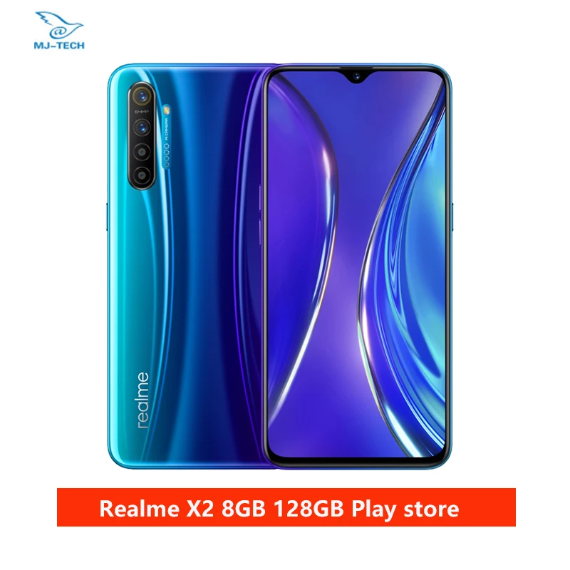 Realme X2 8G 128G Snapdragon 730G 64MP камера 6,4 ''полный экран NFC OPPO мобильный телефон VOOC 30W быстрое зарядное устройство мобильный телефон