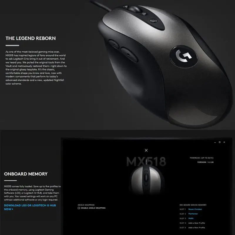 Logitech MX518 Классическая Проводная игровая мышь 16000DPI 8 программируемых кнопок для