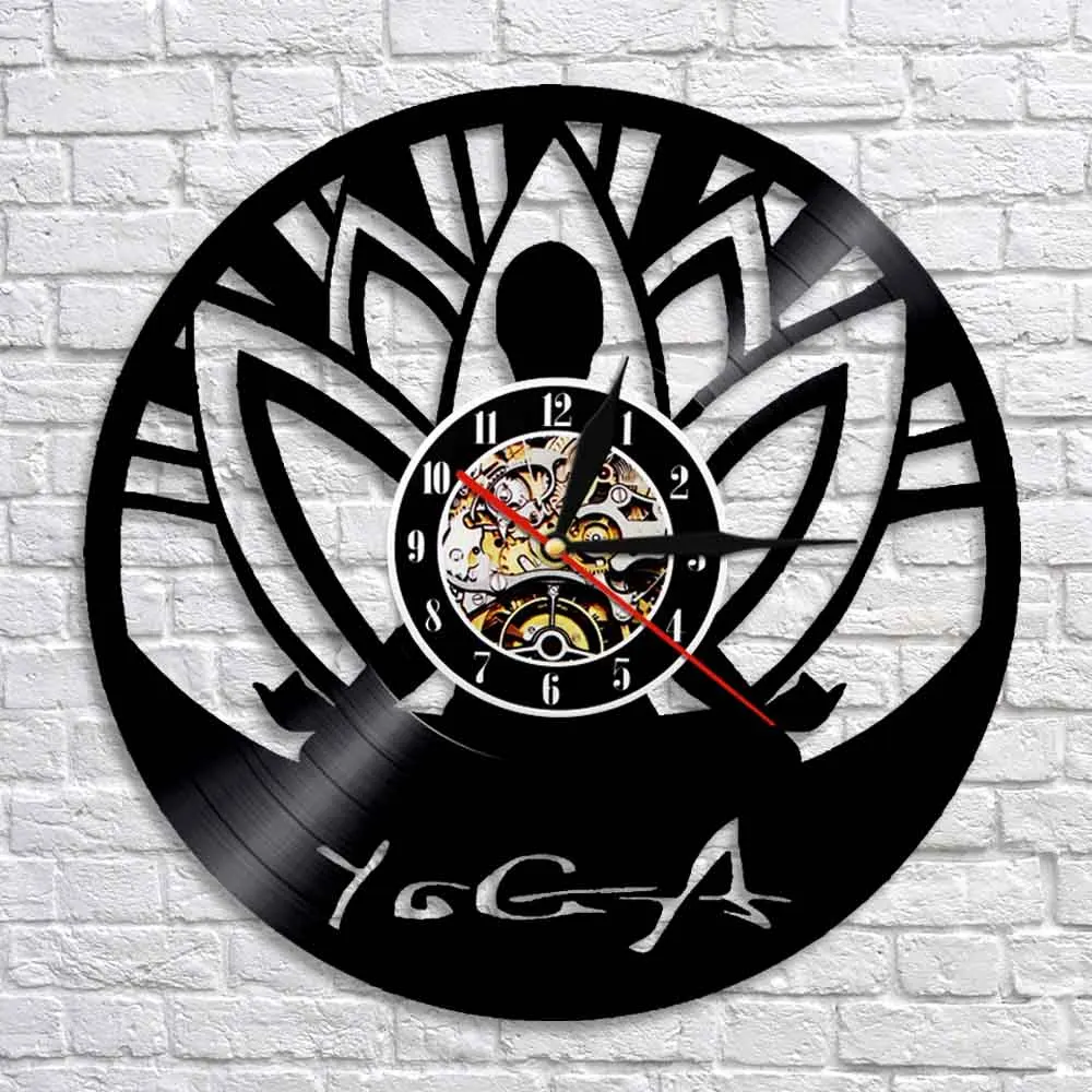 Настенные часы Ом Йога студия дзен медитация Будда минимализм выравнивание себя