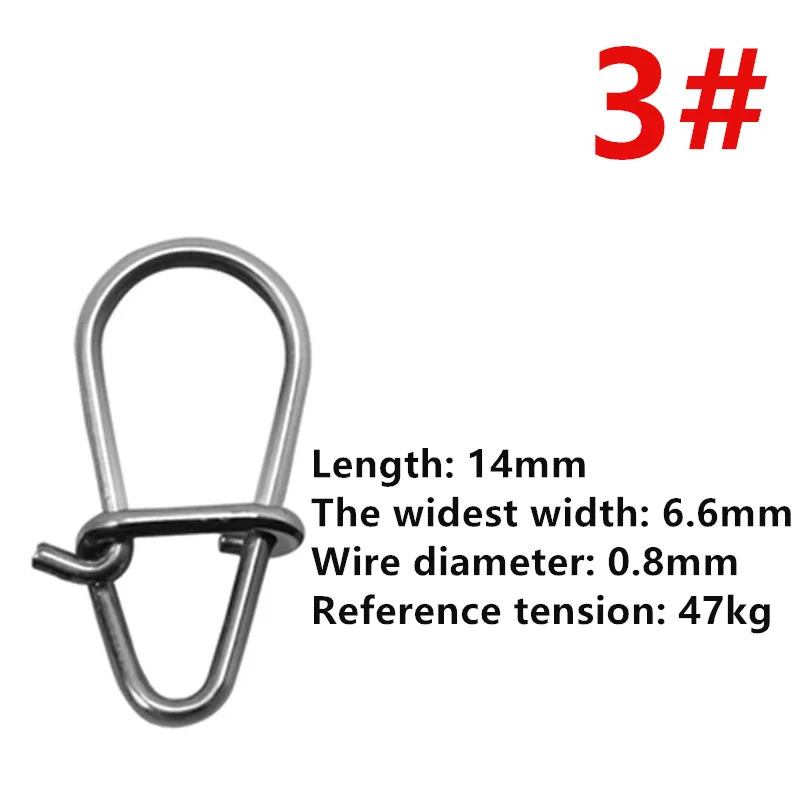 

Gourd-type stainless steel hook, rotatable solid ring, safety buckle, quick-clip lock connector, fishing tackle and fishing acce