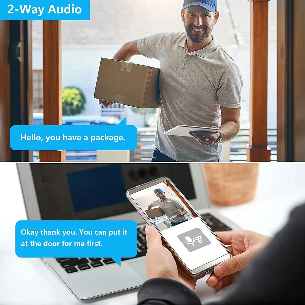 

Wireless Video Doorbell HD 720P Smart WiFi Doorbell Camera Visual Intercom Night Vision IP Door Bell Wireless Security Cameras