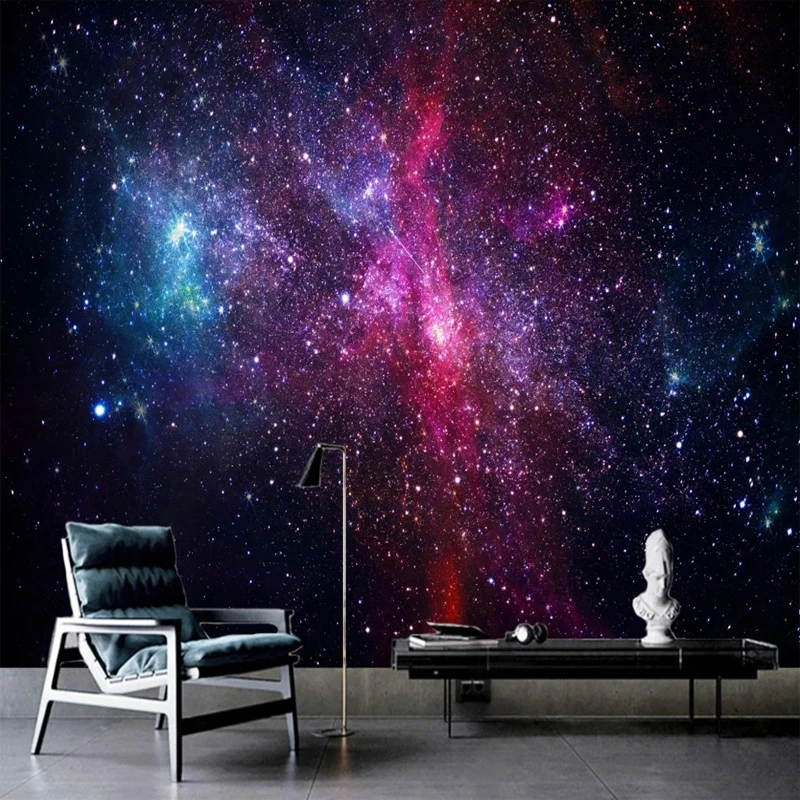 

Custom Any Size Night Sky Universe Stars Galaxy Ceiling 3D Photo Wall Mural for Bedroom Living Room TV Sofa Backdrop Wallpaper