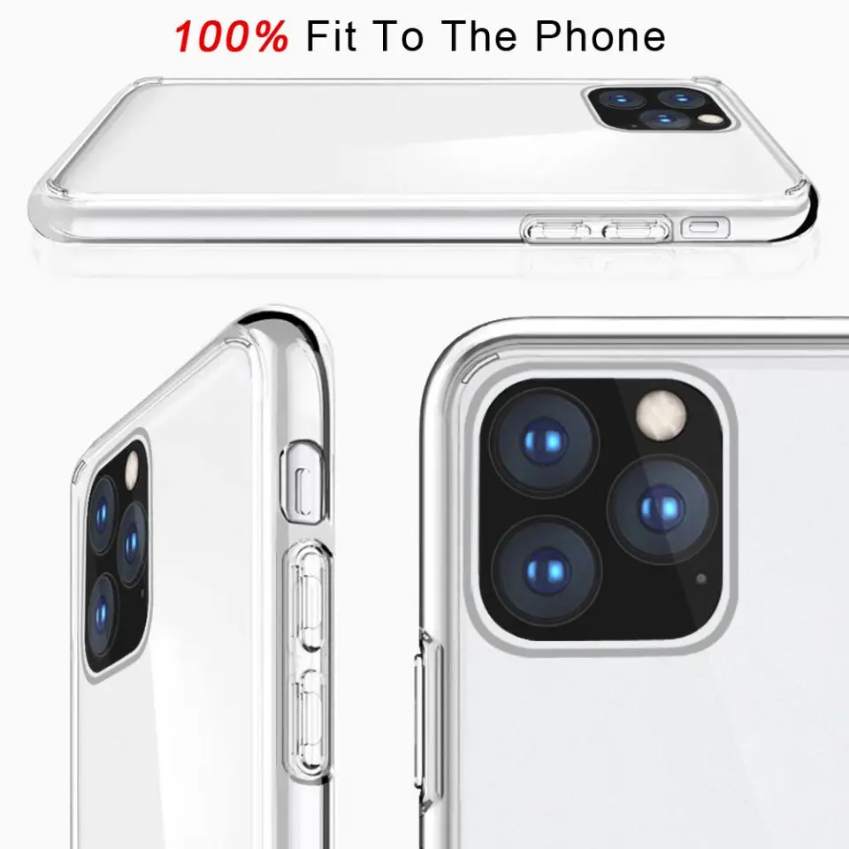 Оригинальный чехол для iPhone 12 Pro Max 13 11 XR XS SE 2020 прозрачный телефона из ТПУ и ПК Apple 8