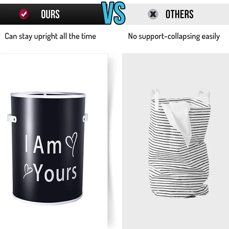 

Foldable Laundry Hamper Large Capacity Collapsible Waterproof Storage Basket for Dirty Clothes Toys, Bathroom Dorm