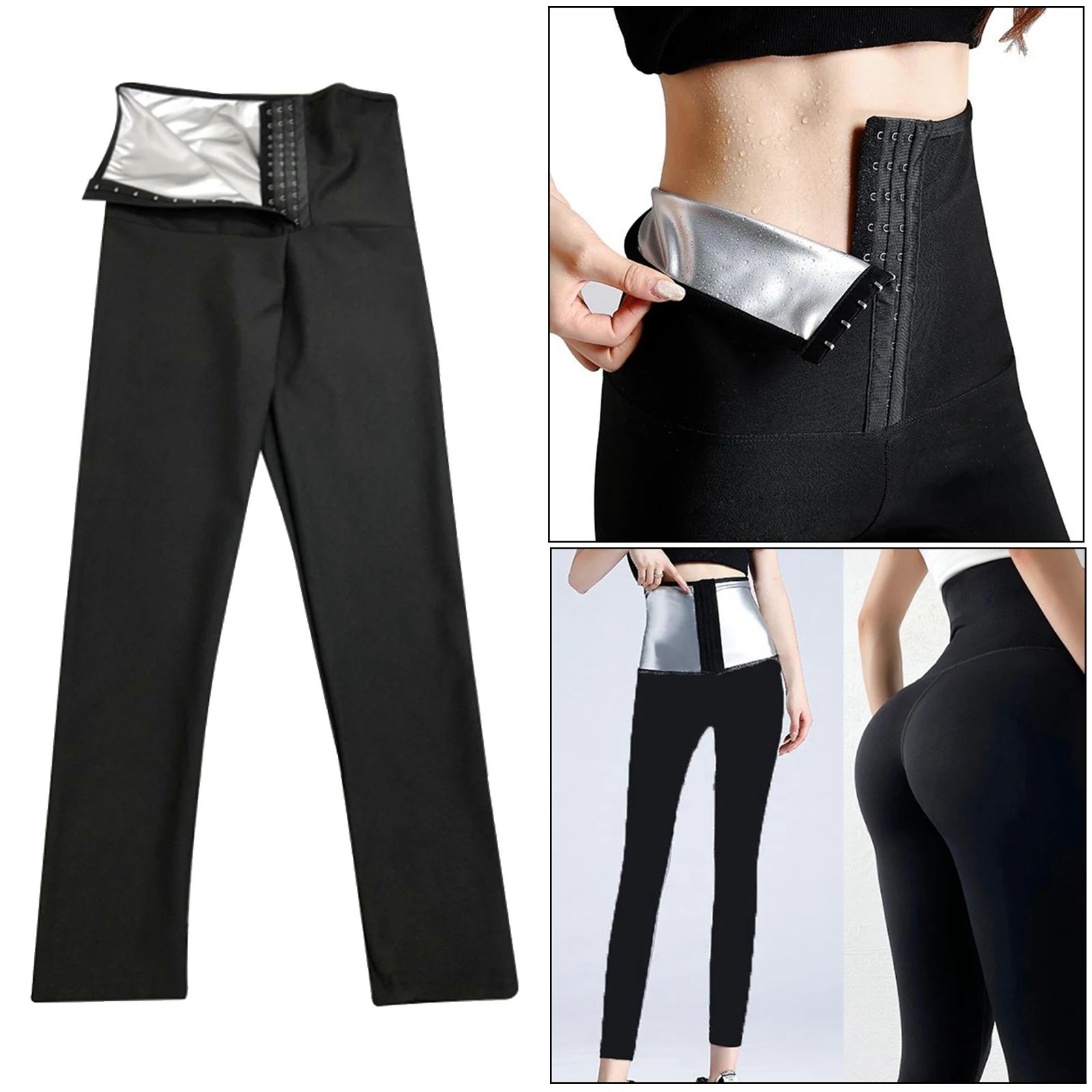 

Women Sauna Pants Jogger Leggings Sweatpants Weight Loss Workout Suits
