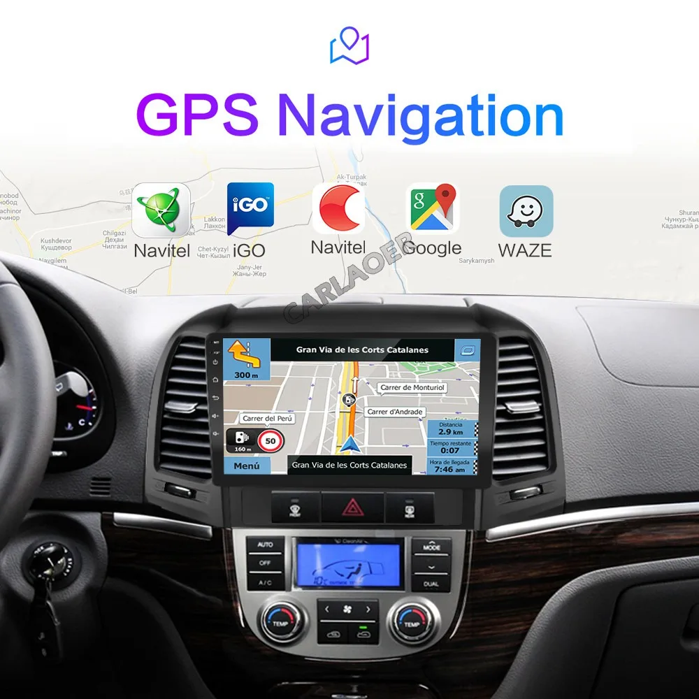 Android 8,1 мультимедийный плеер для hyundai Santa Fe 2 2006-2012 gps Navi 2din видео автомобильное радио головное устройство WiFi 4G SIM 2 din без dvd