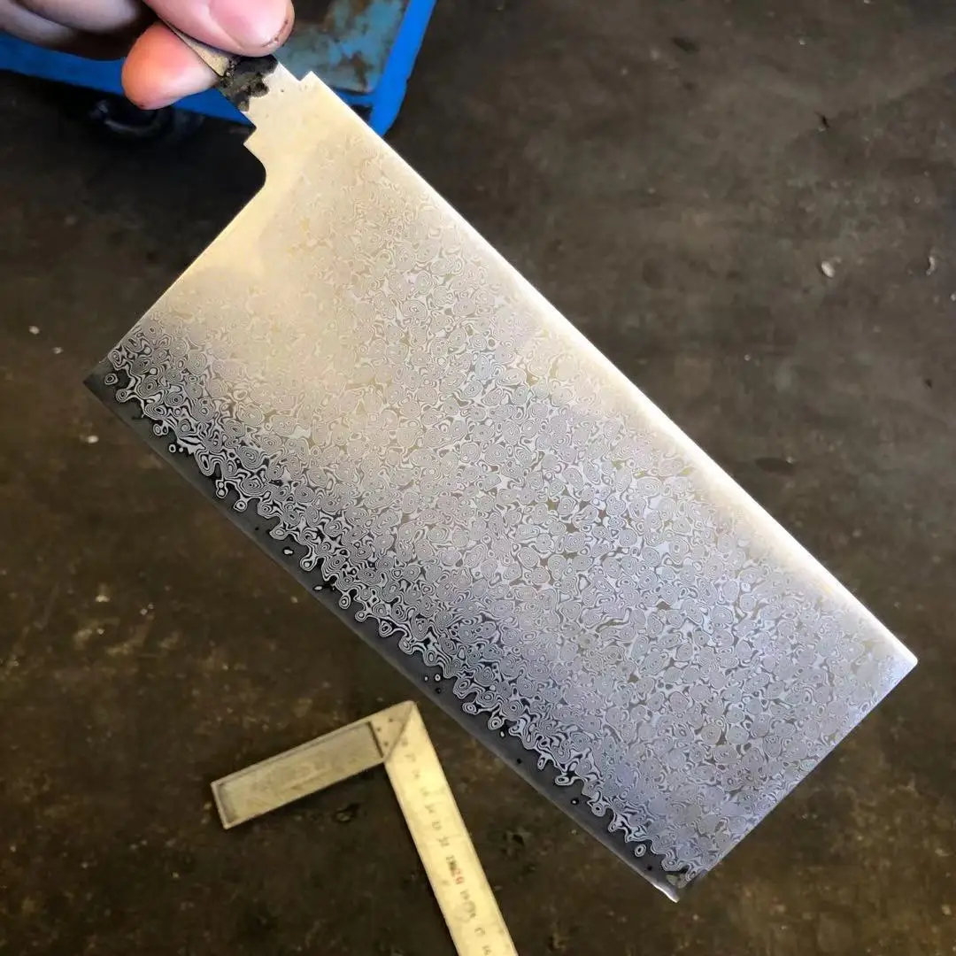 Дамасская сталь китайский Кливер сделай сам чистые лезвия для изготовления