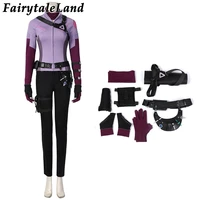superheroine cosplay female hawkeye costume kate bishop battle outfit halloween carnival clothes with boots