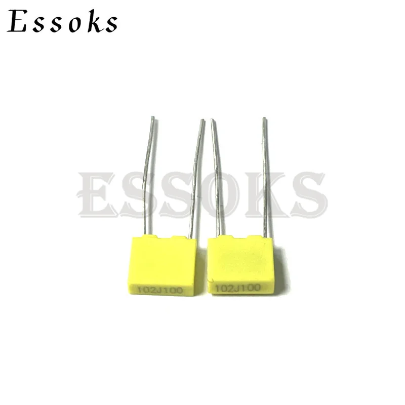 

20PCS Correction capacitor 100V 1NF 100V102J 102 102J Pitch 5mm Polypropylene Safety Plastic Film capacitors
