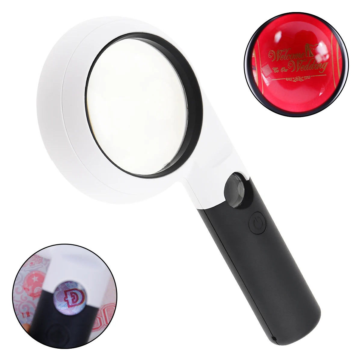 Портативная кольцевая 20X ручная Лупа с светодиодный подсветкой для антикварного