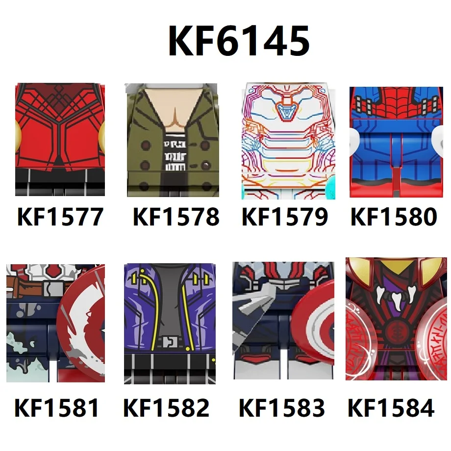 

KF6145 2021 новые фильмы серии строительные блоки экшн-фигурки Детские игрушки для детей голова кирпичи