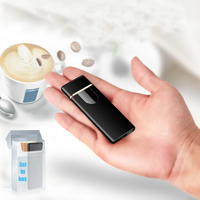 10 шт./лот ультратонкая Электронная зажигалка для зарядки USB сенсорный
