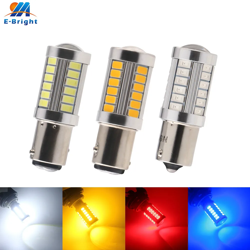 

2PCS 12V DC 5730 33 SMD 1156 BA15S p21w 1157 BAY15D p21/5w T20 3157 T25 7443 Car Led Turn Tail Signal Light White Red Amber Blue