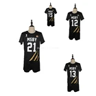 Haikyuu футболка MSBY волейбол Джерси Косплей Костюм сакуса карасуно средней школы Shoyo Униформа Miya Atsumu Kiyoomi Хэллоуин