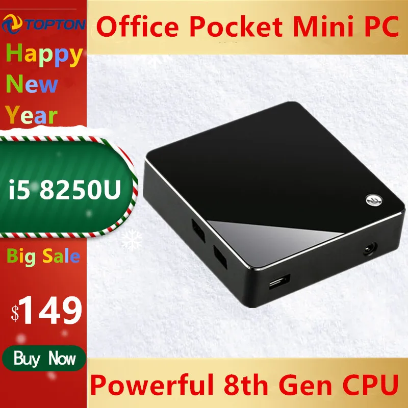 Карманный мини-ПК Windows 10 Pro 8-го поколения Intel Core i5 8250U Celeron 3867U DDR4/DDR3L M.2 настольный