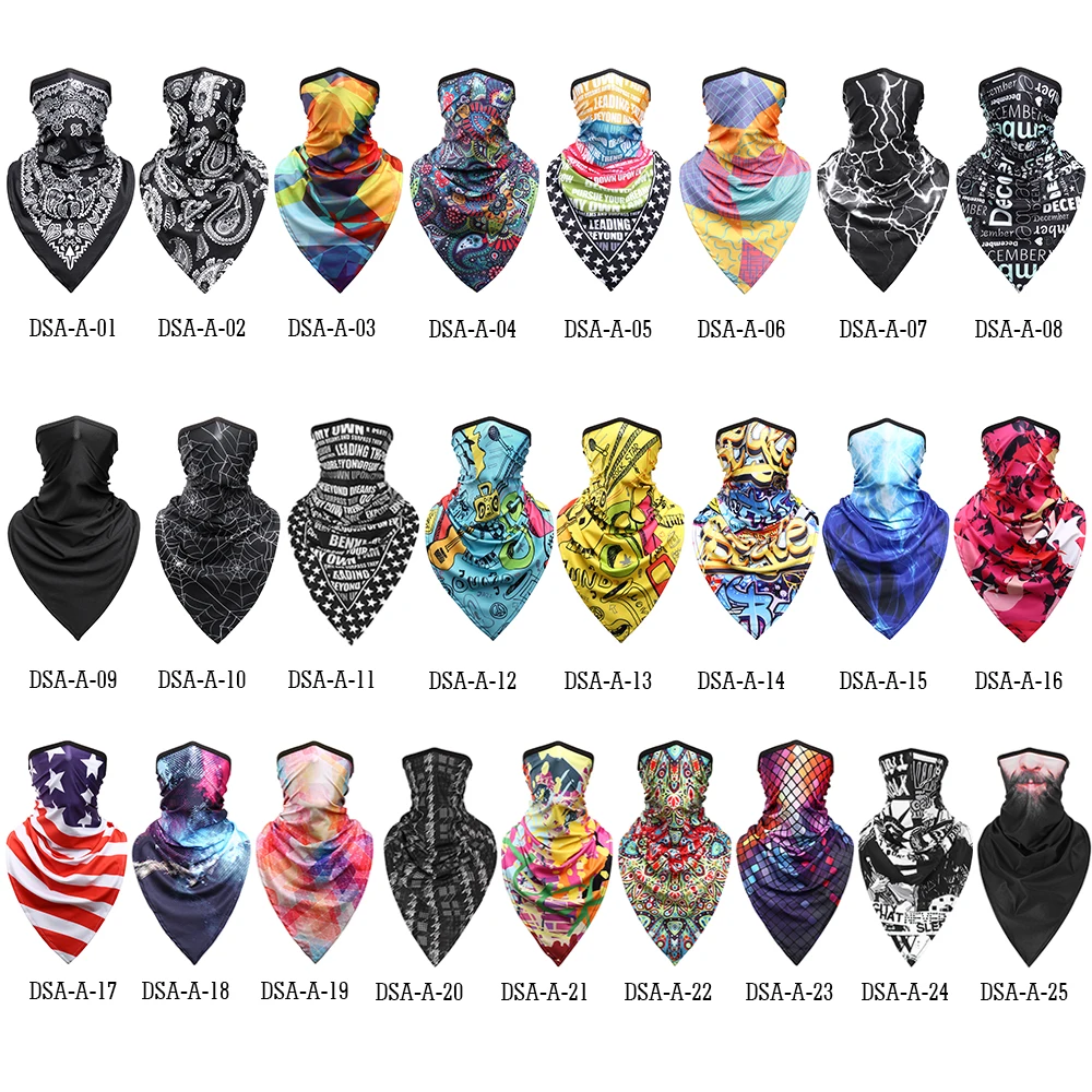 

Summer Skull Breathable Bandana Triangle Scarf Bicycle Hunting Hiking Running Camping Sports Snowboard Ski Face Mask Women Men