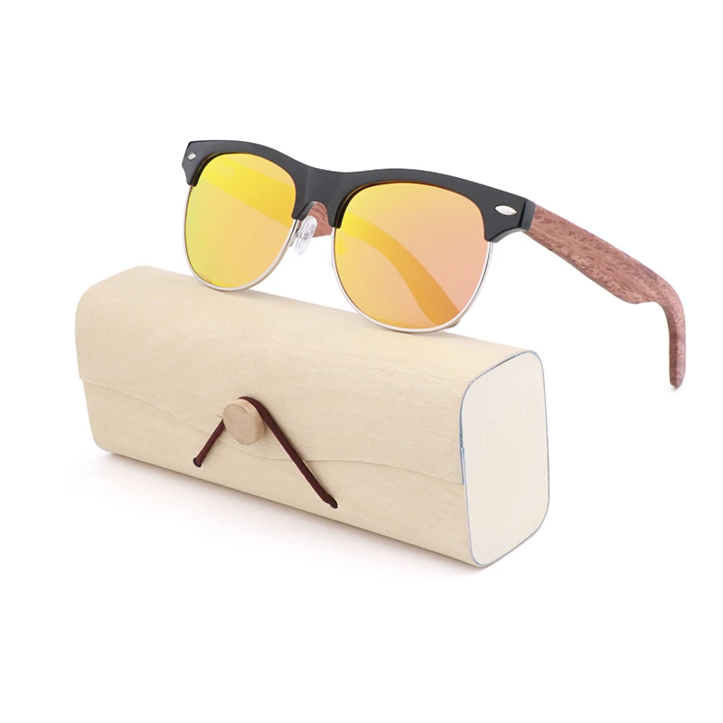 

Eyewear Women Polarized Handmade Natural Wood Glasses Male Sunglasses With Gift Box