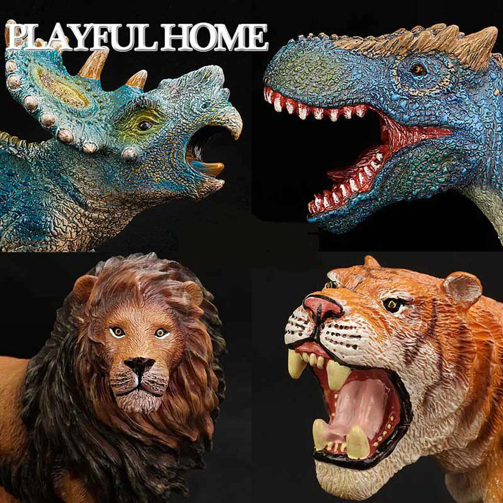 Большая игрушка динозавра тираннозавра Юрского периода мягкие ПВХ фигурки