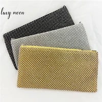 full rhinestone evening clutch bag for women gold silver black party purse and handbag metal chain small shoulder bag zd1975