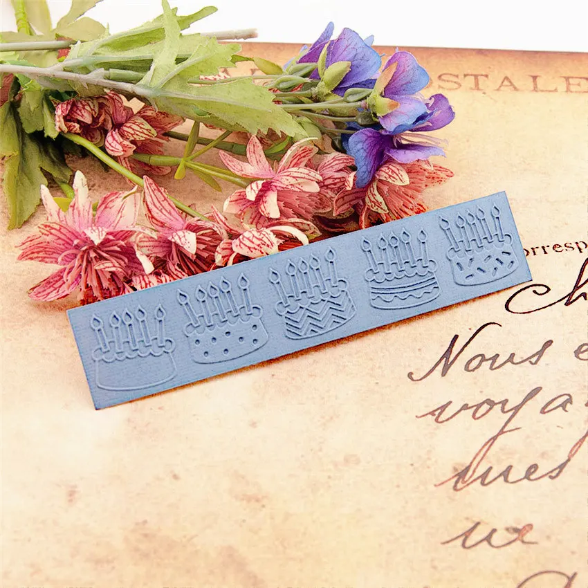 Горячий пластиковый день рождения торт шаблон фоторамка ремесло карты делая