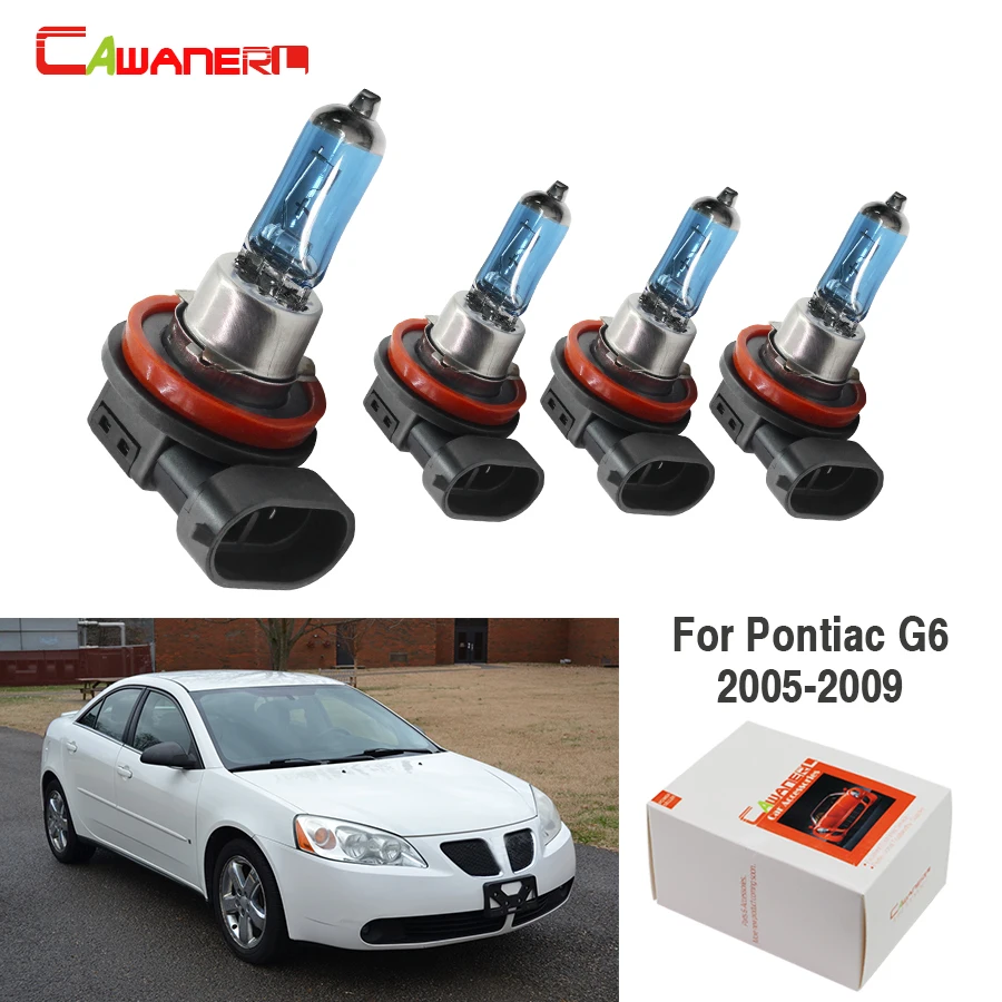 Cawanerl для Pontiac G6 2005 2009 4 шт. 100 Вт H9 H11 автомобильные аксессуары галогенные лампы