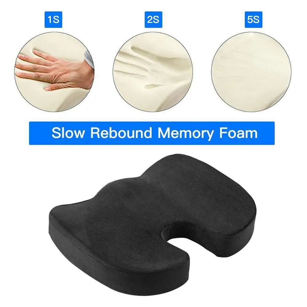 

Black beautiful buttocks slow rebound memory foam cushions car mats cushions office chair breathable X7L9