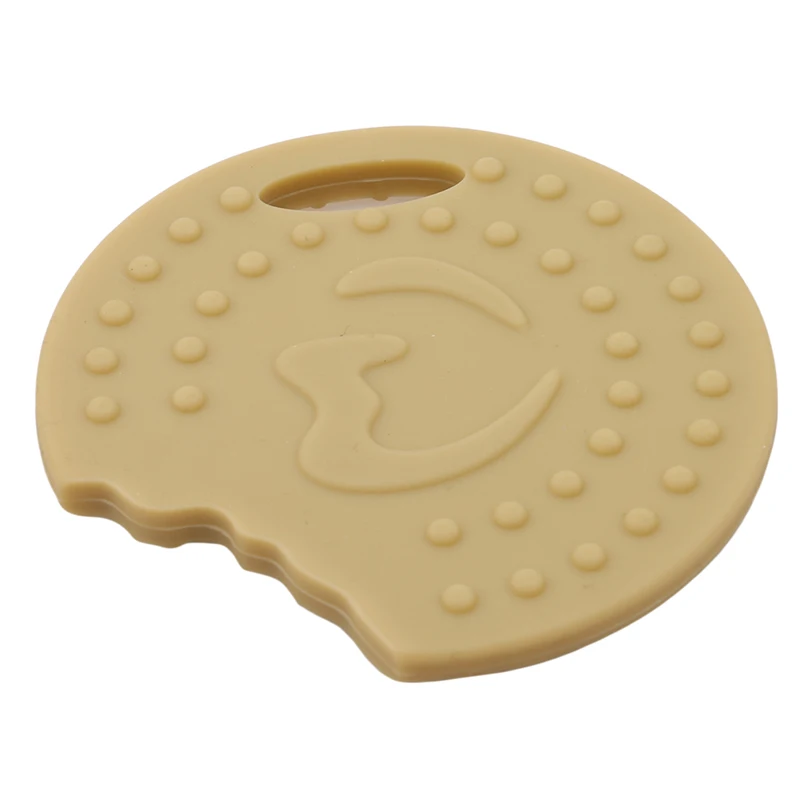 Пищевая силиконовая Прорезыватель бисквит резиновое детское кольцо для