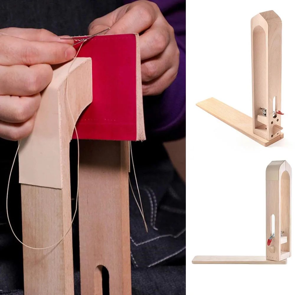 

Wood Leathercraft Hand Stitching Leather Craft Lacing Sewing Diy Table Desktop Tool Portable Horse Clamp 1pc