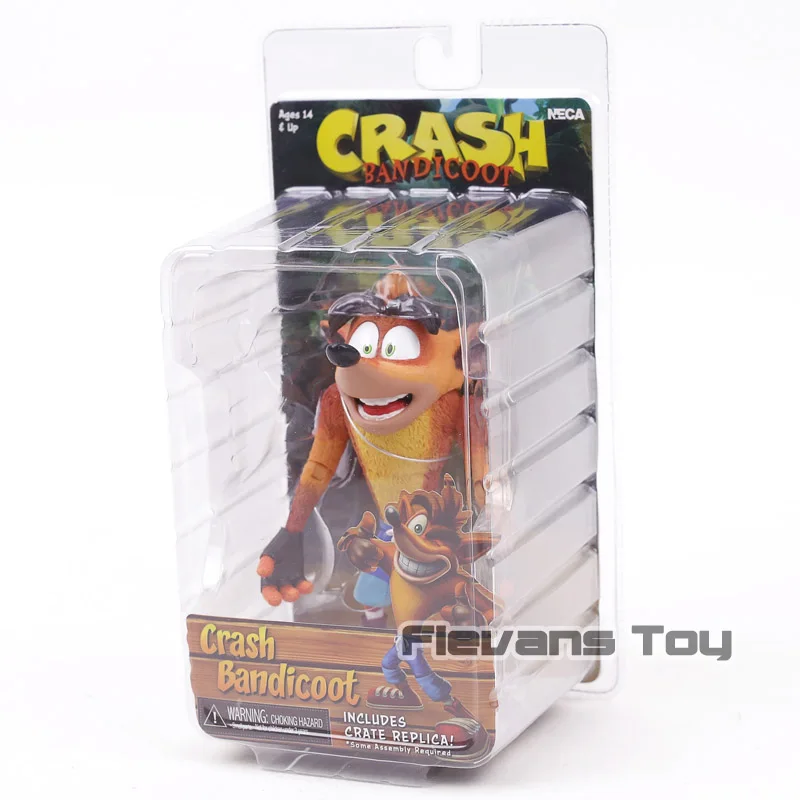 NECA Crash Bandicoot с реактивной доской ПВХ фигурка Коллекционная модель игрушки