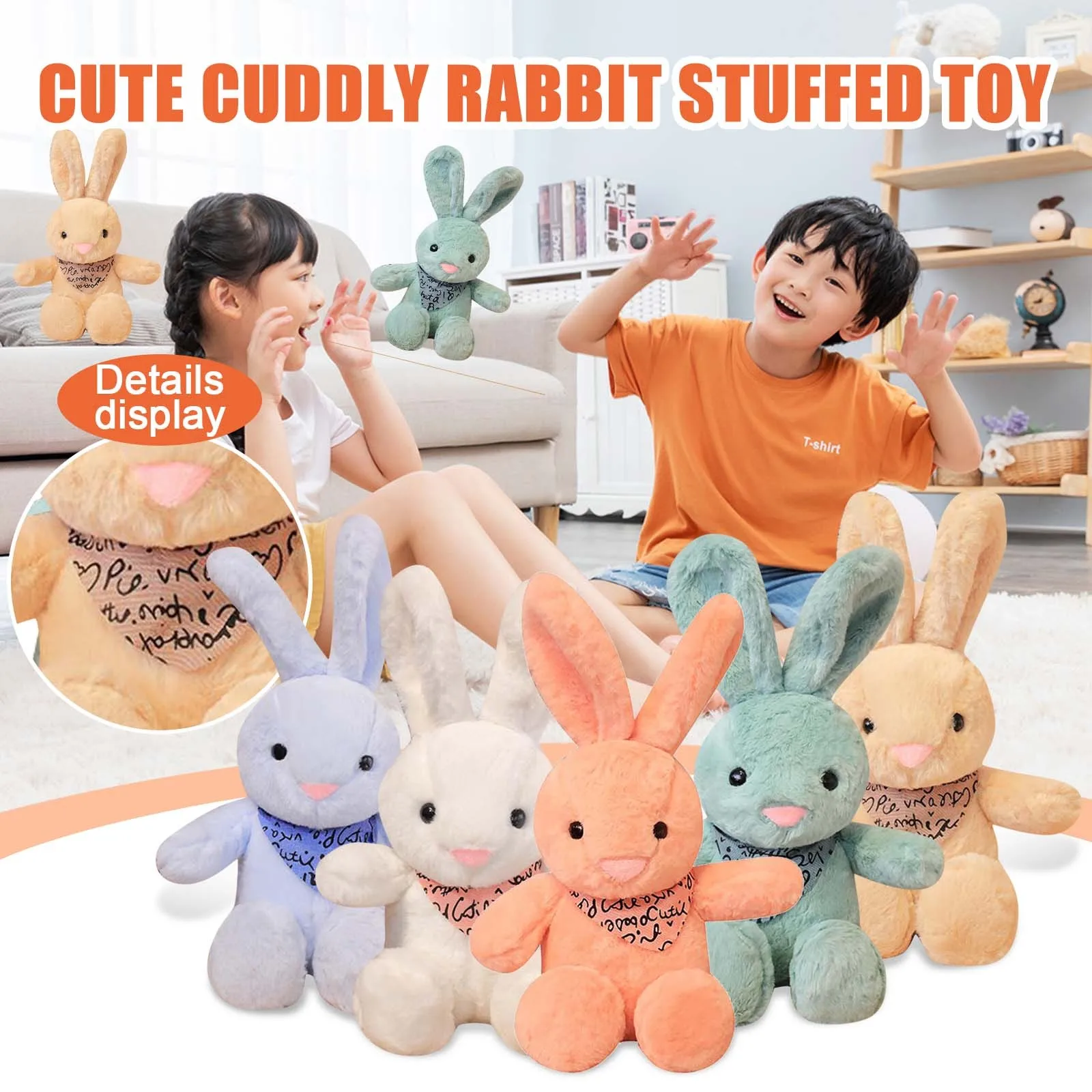 Симпатичный милый кролик плюшевые мягкие игрушки пасхальный шарф для детей ПП