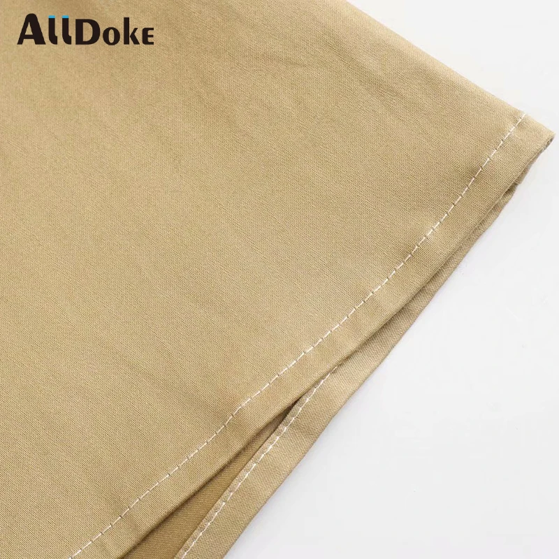 

ALLDOKE vintage button short A line dress women summer square collar puff sleeve high waist office ladies dresses vestidos