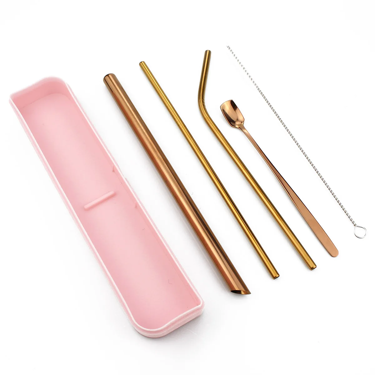 5 шт. соломенная многоразовая нержавеющая сталь Питьевая солома металлическая