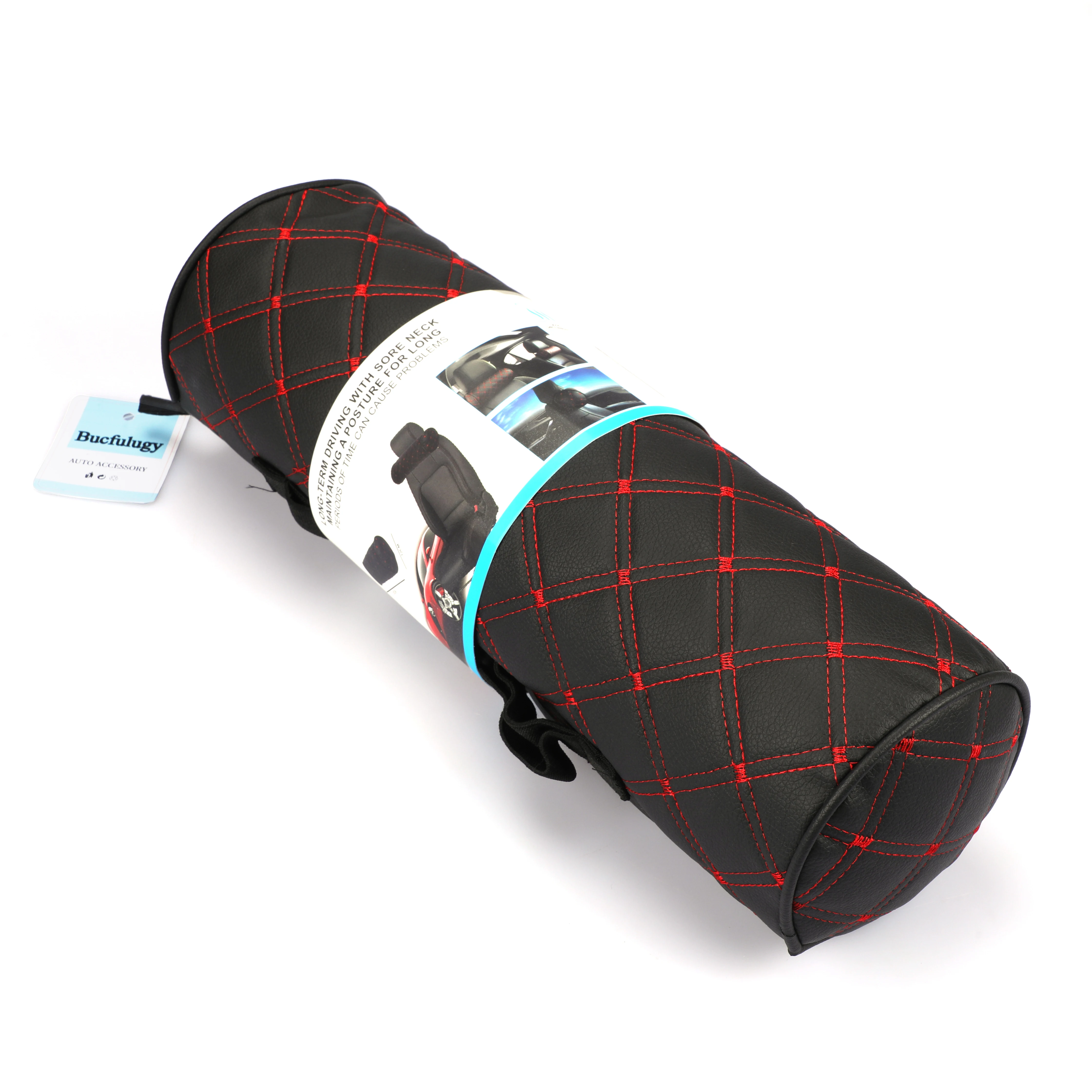 

Bucfulugy Автомобильная подушка для шеи, кожаная Автомобильная подушка, подушка, Подголовники для транспортных средств