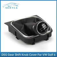 oem genuine gear shift knob leather black line manual transmission mt gear shift knob cover for vw golf 6 mk6 jetta 5 mk5