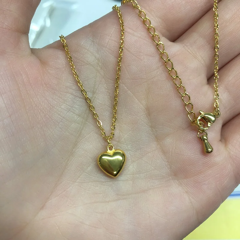 

Love Heart Necklace For Women High Quality Exquisite Pendant Feminia Choker Wedding Bridal Jewelry BFF Christmas New Year Gifts