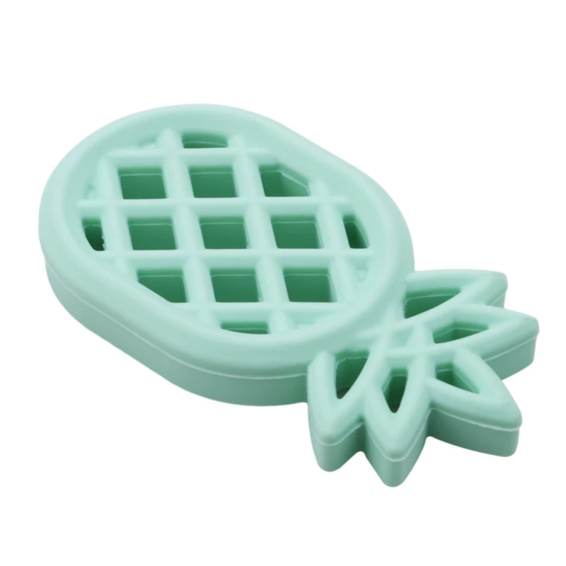

Baby Silicone Teethers Pineapple Pendant For Teething Necklace BPA Free Food Grade DIY Fruit Silicone Charms Kids Teething Gift