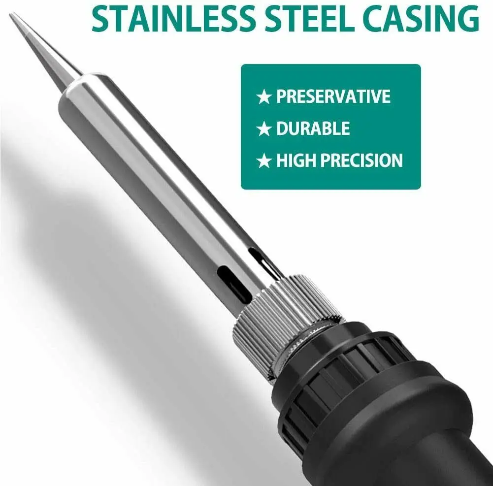 

60W Mini Electric Soldering Iron Station Adjustable Temperature Solder kit with 50g Solder Wire