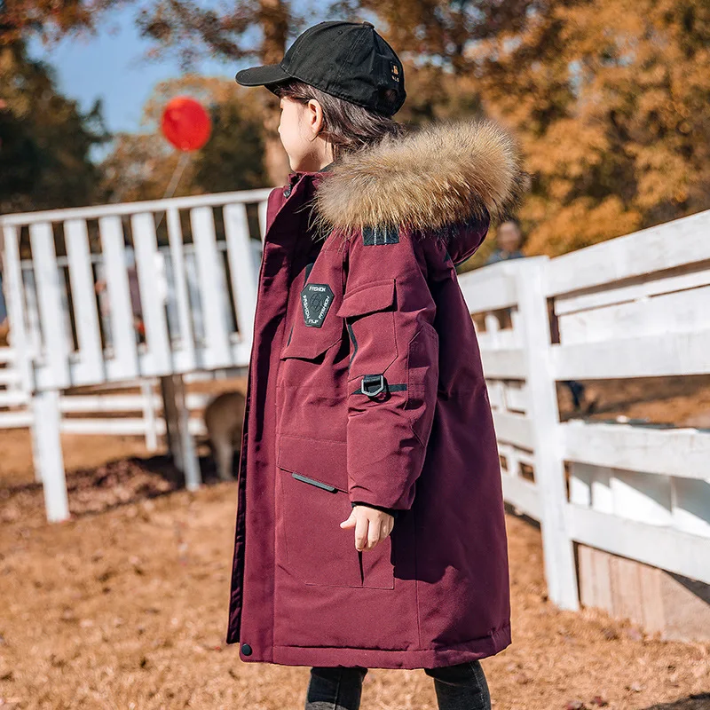 

Winter Children's Down Jacket for Boys Thicken Windproof Boys Snowsuit Coat Children Parka Girls Coats Kids Clothes 4-12Years