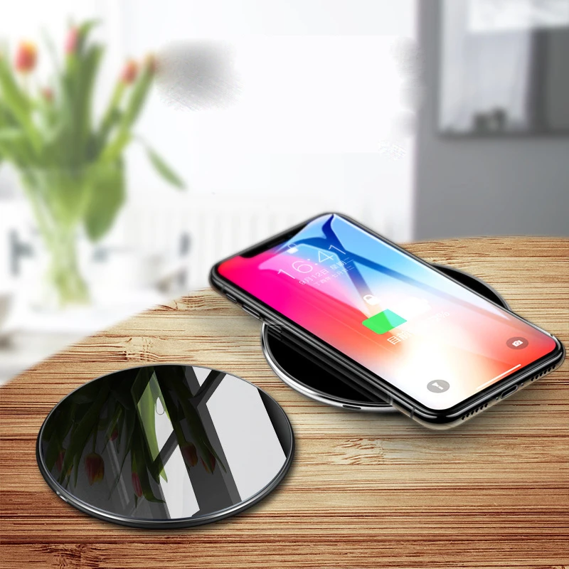 Обновление 10 Вт Беспроводное зарядное устройство PowerWave Pad & Stand Обновлено Qi