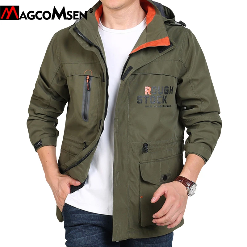 MAGCOMSEN куртки мужские осенние повседневные куртки с капюшоном водонепроницаемые армейские тактические куртки Военная охотничья одежда ветрозащитное пальто толстовки
